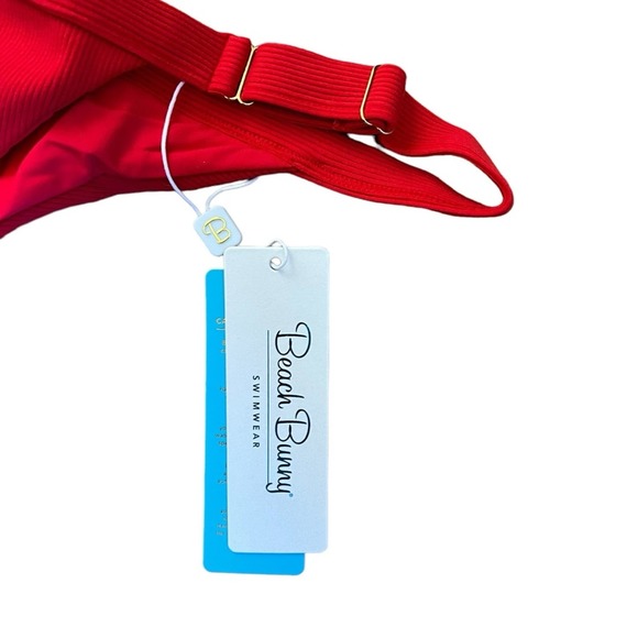 Beach‎ Bunny Rib Tide Red Skimpy Bikini Bottom nwt - Picture 4 of 7